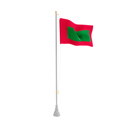 Free Malediven  3D Flag