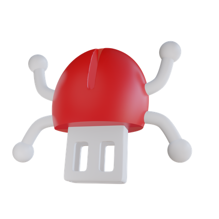 Free Malware Usb  3D Icon