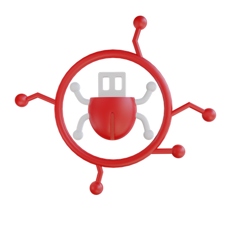 Free Malware Usb  3D Icon