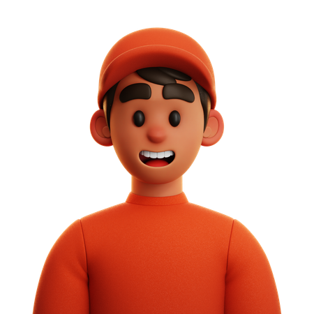 Free MAN WITH HAT  3D Icon