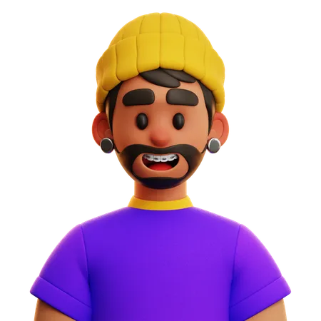 Free MAN WITH T-SHIRT  3D Icon