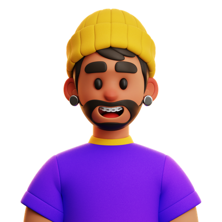Free MAN WITH T-SHIRT  3D Icon