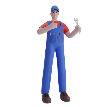 Free Männlicher Mechaniker  3D Icon