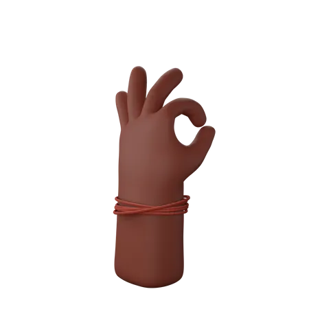 Free La mano del hombre genial con el signo ok  3D Illustration