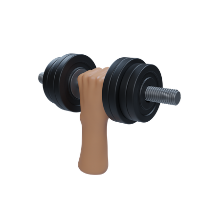 Free Mano sosteniendo pesas  3D Icon