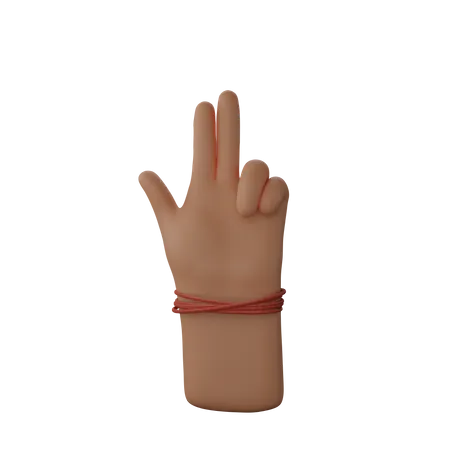 Free Mão mostrando sinal de arma com o dedo  3D Illustration
