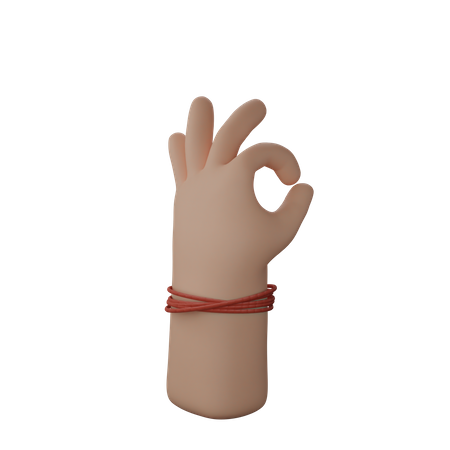 Free Mão mostrando sinal de ok  3D Illustration