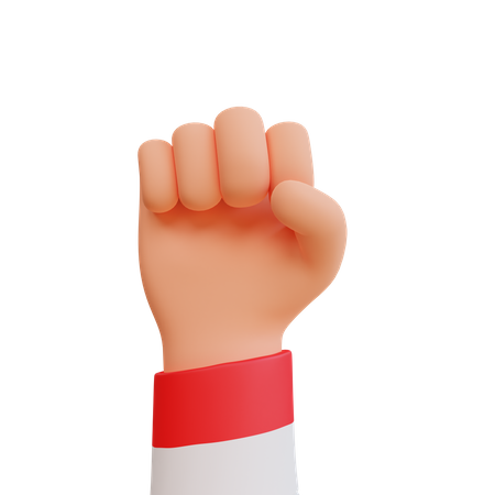 Free Mãos cerradas apoio indonésio  3D Icon