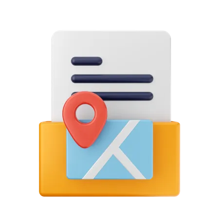 Free Map Folder  3D Icon