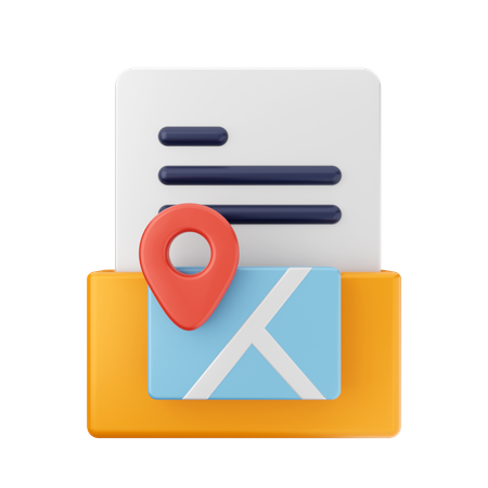 Free Map Folder  3D Icon