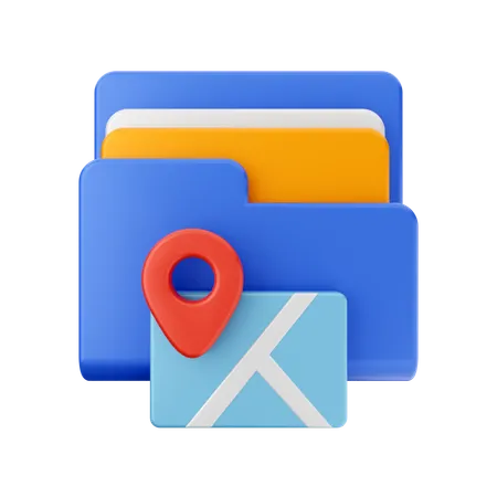 Free Maps Folder  3D Icon