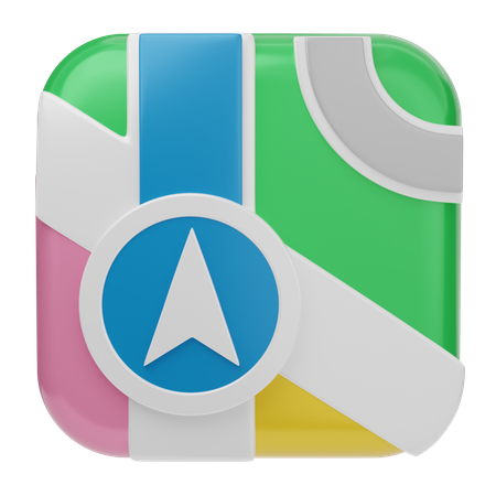 Free 지도 ios  3D Icon