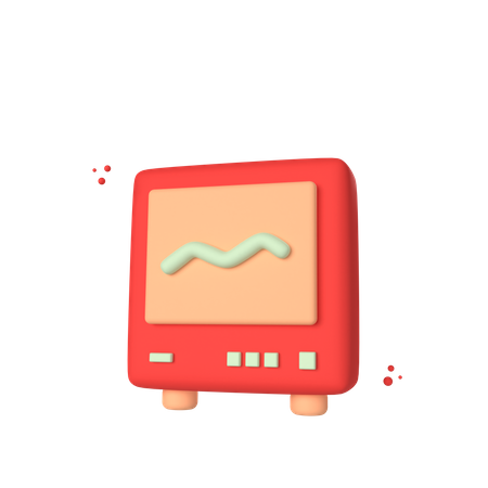 Free Máquina de ecg  3D Icon