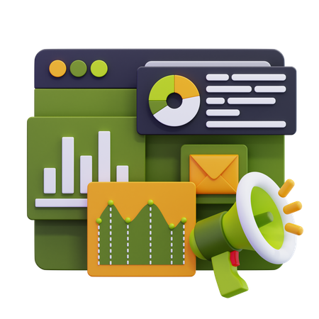 Free Marketing data  3D Icon