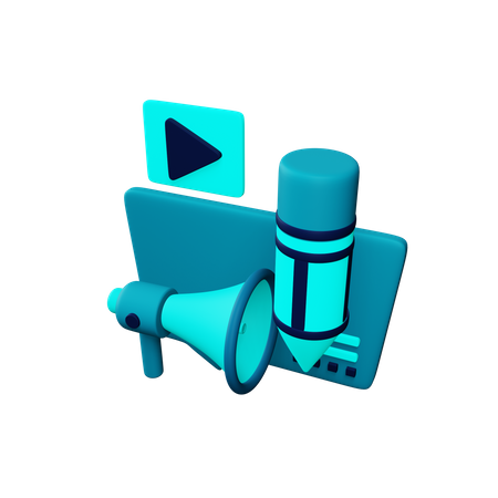 Free Marketing de contenu  3D Icon