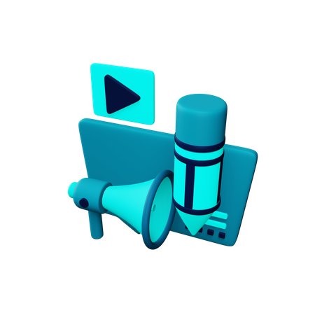 Free Marketing de conteúdo  3D Icon