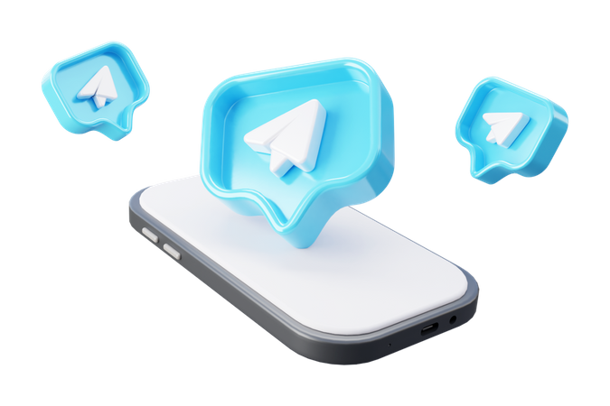 Free Marketing de telegramas  3D Icon