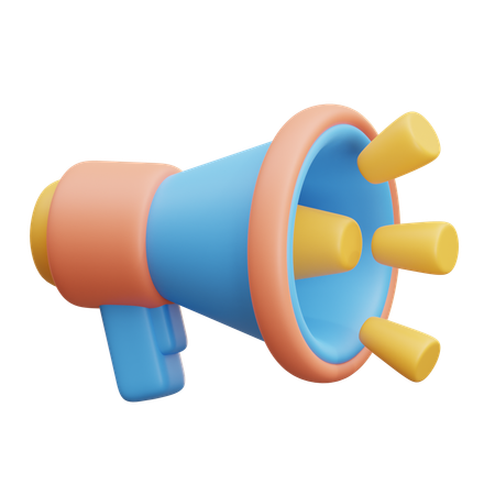 Free Marketing-Megaphon  3D Icon