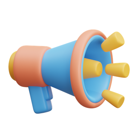 Free Marketing Megaphone  3D Icon