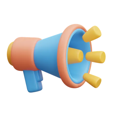 Free Marketing Megaphone  3D Icon