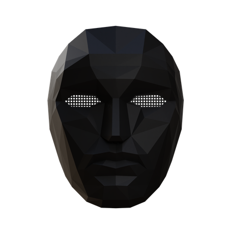 Free Máscara de homem de frente  3D Icon