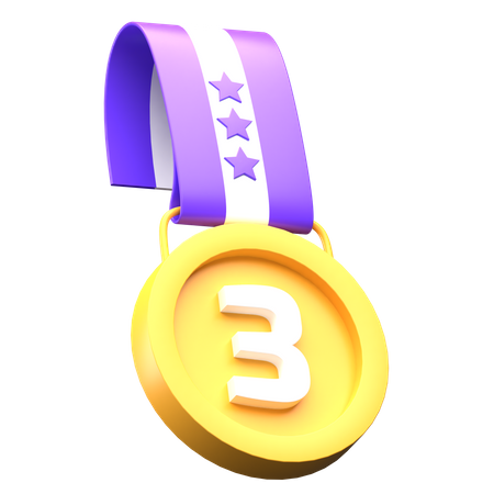 Free Medalha de terceiro lugar  3D Illustration