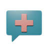 medical chat bubble 3d logos
