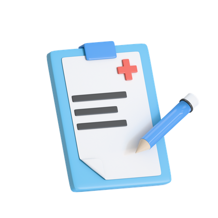 Free Medical Note  3D Icon