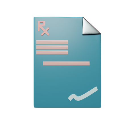 Free Medical Prescription  3D Icon