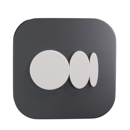 Free Medium logo  3D Icon