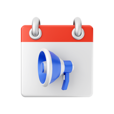 Free Megaphon Kalender  3D Icon