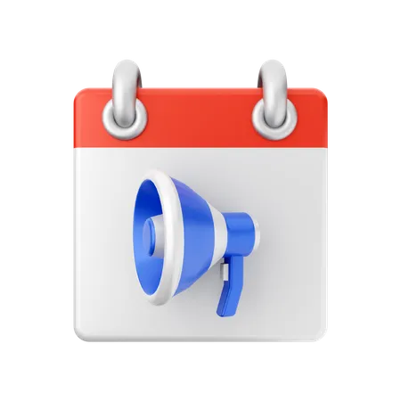 Free Megaphon Kalender  3D Icon