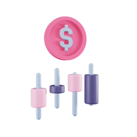 Free Mercado de ações  3D Icon