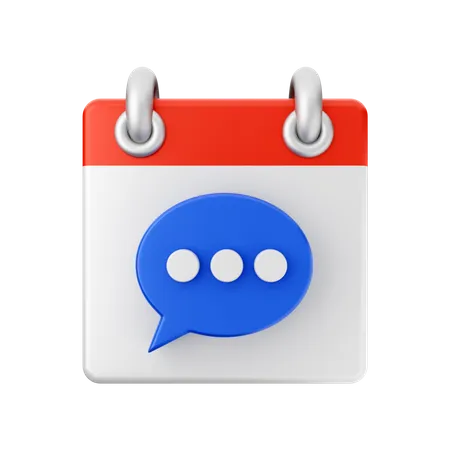 Free Message Calendar  3D Icon