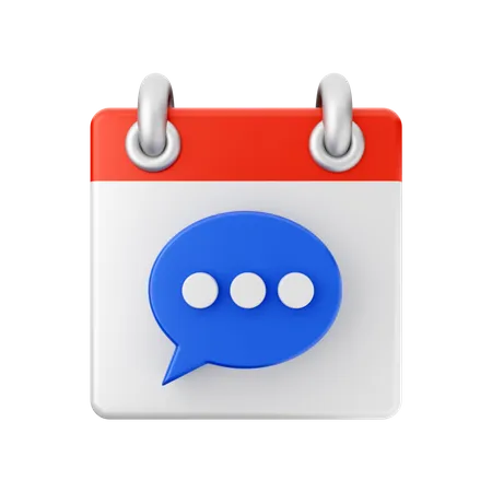 Free Calendrier des messages  3D Icon