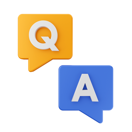 Free Message de questions fréquemment posées  3D Icon