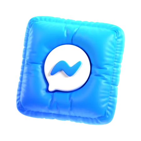 Free 3 D Inflated Messenger Logo 3D Icon