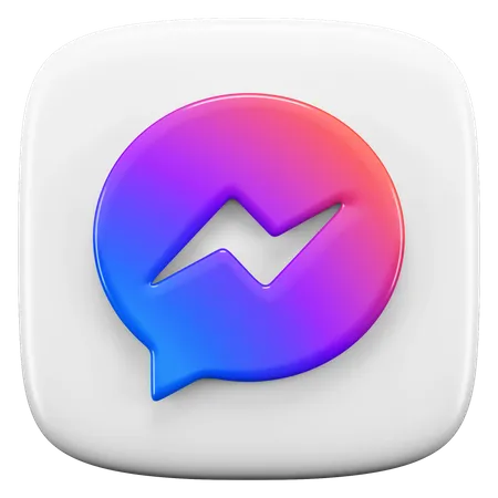 Free Compact Representation Of The Messenger Logo 3D Icon