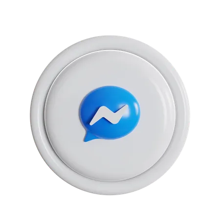 Free Messenger Blue Icon 3D Icon