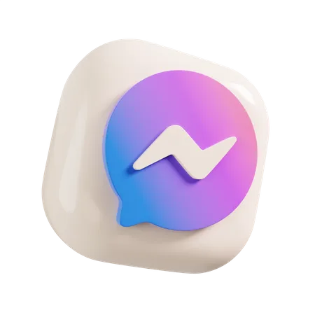 Free Messenger Logo 3D Illustration
