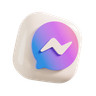 messenger logo 3d illustration