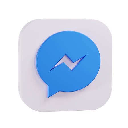 Free Messenger logo  3D Icon