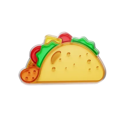 Free Mexican Taco  3D Illustration