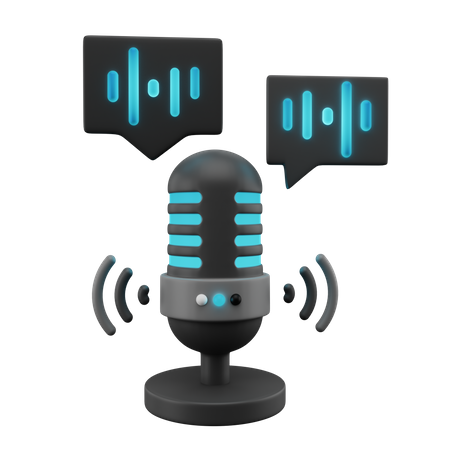 Free Mic  3D Illustration