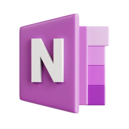 Free Microsoft OneNote  3D Icon