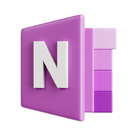 Free Microsoft OneNote  3D Icon
