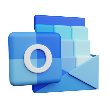 Free マイクロソフト アウトルック  3D Icon