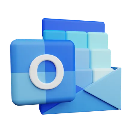 Free Microsoft Outlook  3D Icon
