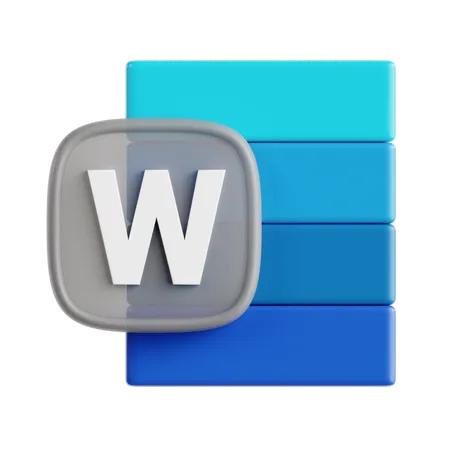 Free Microsoft Word  3D Icon
