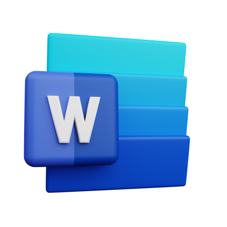Free Microsoft Word  3D Icon